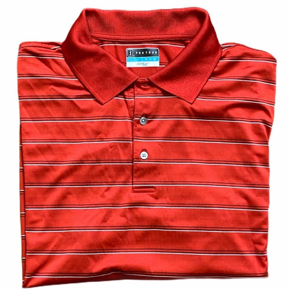 10/$30 PGA Tour Red Stripe Golf Polo XL